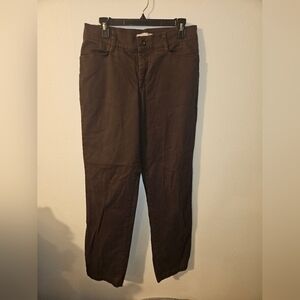 Lee Relaxed Fit At The Waist Womans Brown Pants Size 12 Long